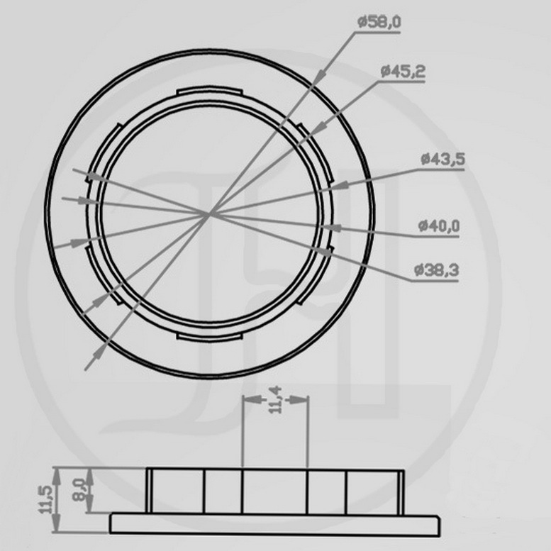 E27E26 portalámparas ANILLO exterior de plástico ANILLO fijo de plástico E27 E26 ANILLO