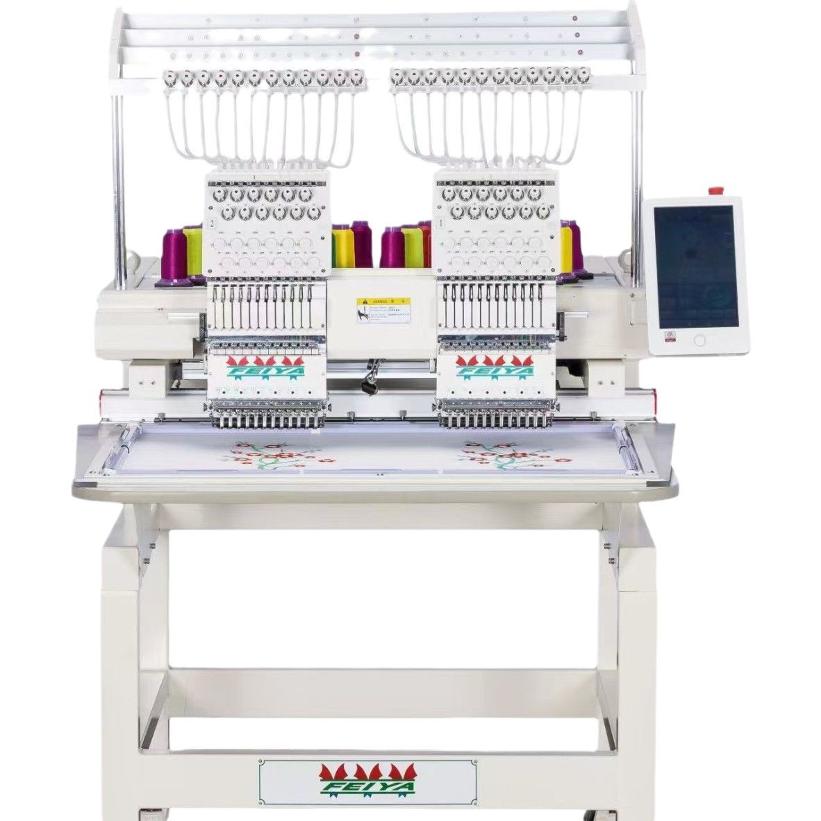 Feiya máquina de bordado de computadora de doble cabeza 12 agujas tienda de ropa automática nueva