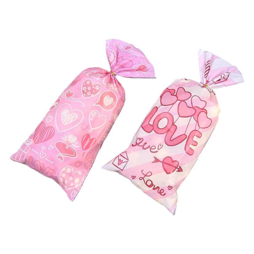 Original nuevo Día de San Valentín bolsa de dulces amor llama labios rojos snack bolsa de galletas Día de San Valentín fiesta bolsa de regalo