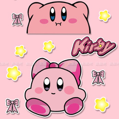 可愛卡通星之卡比貼紙行李箱旅行箱裝飾貼筆記本電腦平板電動車貼