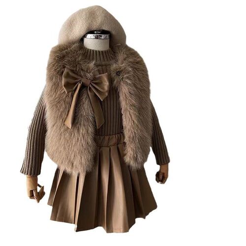 Children's vest, children's clothing, imitation fur, girls 'wool sweater coat, girls' students, children's babies, fashionable autumn and winter trend