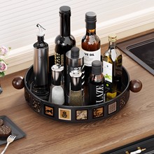 旋转调料置物架厨房台面多功能油盐酱醋调味料用品大全家用收纳盒