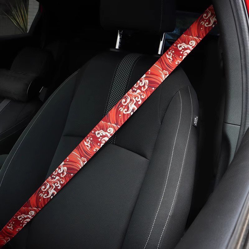 Car modification belt and wind carp seat safety belt 4.8cm wide color modification belt woven