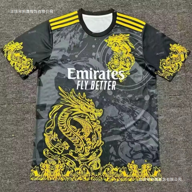 2026 Cross-Border Hot-Selling Real Madrid Jersey Men's Summer Loose Mesh Breathable Short-Sleeved Round Neck T-Shirt 3D Printing