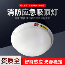 LED消防应急照明灯吸顶灯人体感应声光控楼道智能智能感应