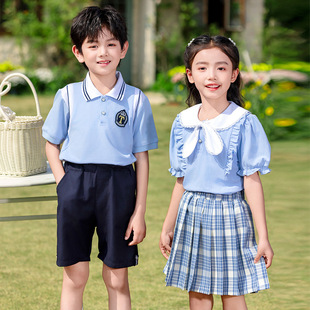 Kindergarten Garden Clothes Summer Clothes College Style Performance Clothes Summer Primary School Uniform suit Children Graduation Photo Class Clothes