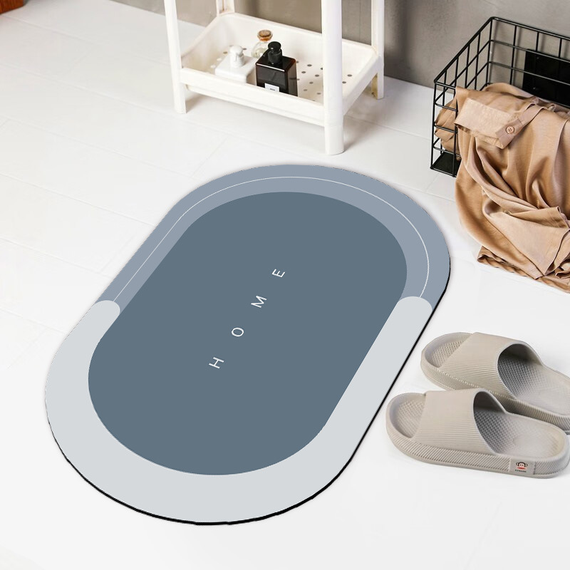 Alfombra de entrada estilo minimalista con letras, tapete absorbente para baño y puerta, diseño moderno de diatomeas