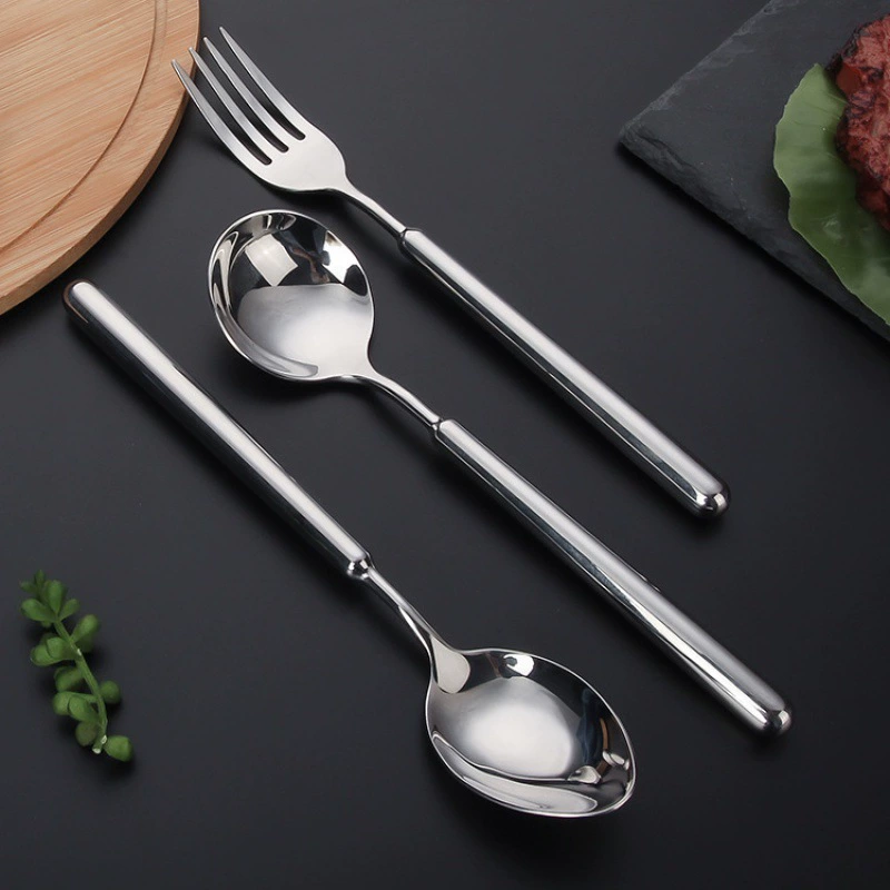 Tableware stainless steel, set for hotel, increased thickness, light luxury style