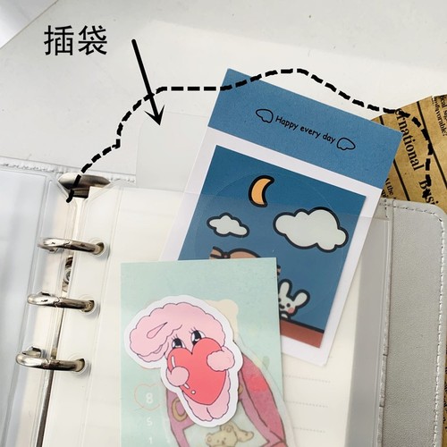 Large capacity transparent PVC plastic folder bag thickened storage cartoon zipper bag pocket pocket tool bag