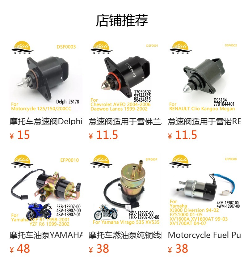 Motorcycle Idle Speed Valve 26179 W3169 for Dominator Atv Utv Quad Atv800 1000