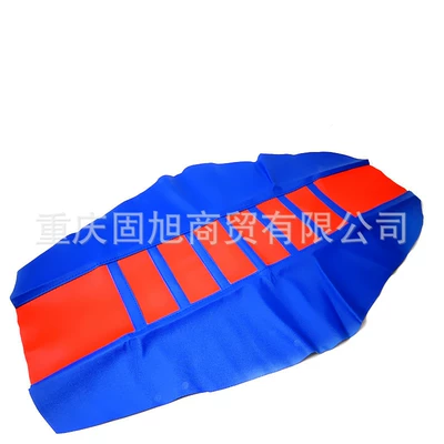 Cover Modified Colorful Seat | Motorcycle cushion - red-in-the-middle-and-blue-on-both-sides