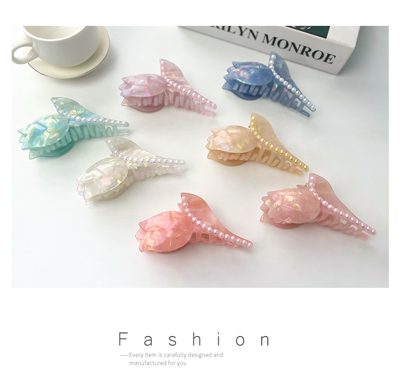 Acetic acid sheets Material Flower Pattern Fashion Flower Acetic Acid Sheets Handmade Hair Claws 1 Piece