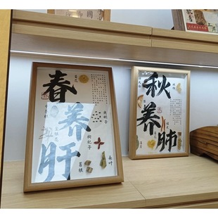 Collection of High-Looking Plants in Specimens, Stone Teaching Display Board, Simple and Creative Solid Wood