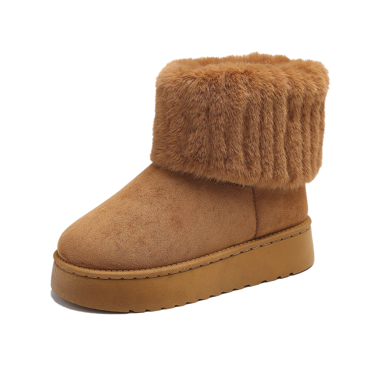 Women's Snow Boots With Thick Sole And Fleece Lining For Winter_voghion.com