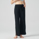 Women's organ pleated wide-leg split trousers