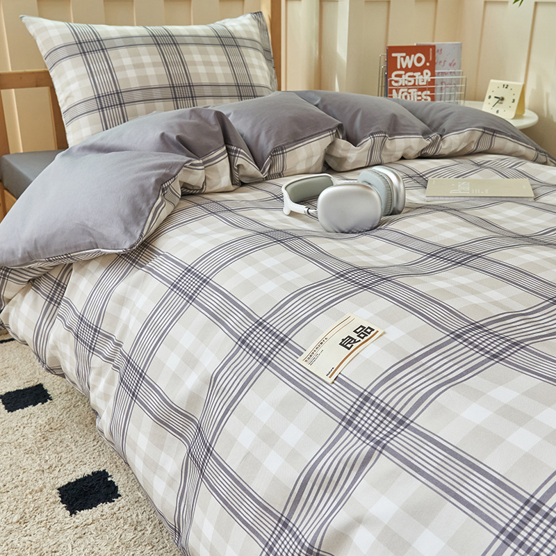 Ropa de cama de tres piezas para dormitorio de estudiantes universitarios de algodón puro 90x190 literas individuales para la apertura de la escuela secundaria