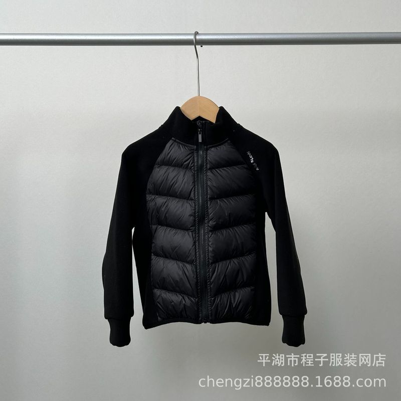 2025秋冬新款90绒儿童男女童宝宝轻薄羽绒服立领拼接保暖校服神器|undefined