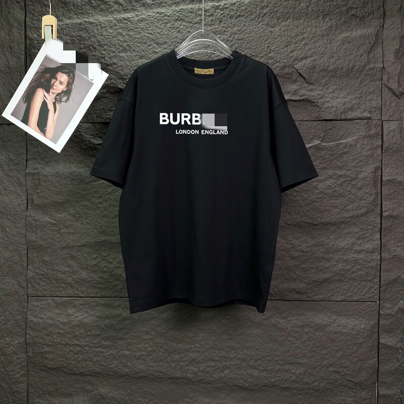 Cross-Border Preferred Choice: Burberry Authentic Version [280g] Heavyweight Short-Sleeve Unisex Style