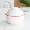Attractive [Pure White] Red-Edged Double-Ear Noodle Bowl Juqiang®