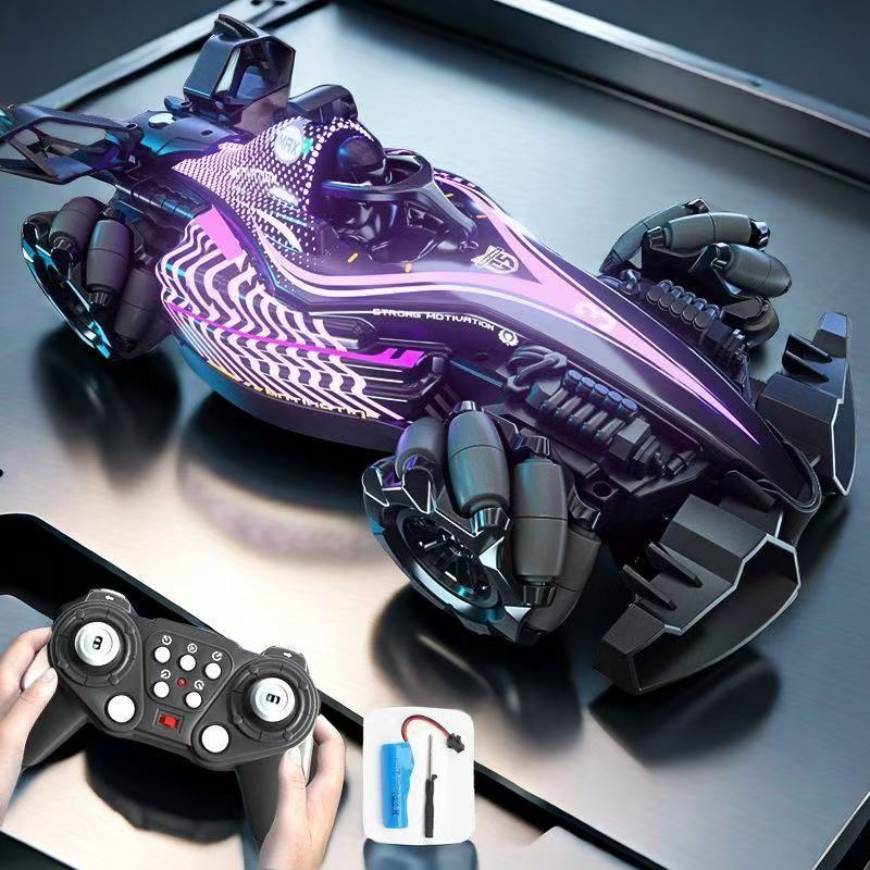 Big spray, purple racing car