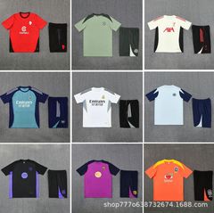 短袖训练服切尔西热刺阿根廷葡萄牙巴S国米足球运动球衣2526新款
