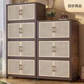 复古风免安装五斗柜多层抽屉收纳柜中古风客厅玄关家用收纳储物柜