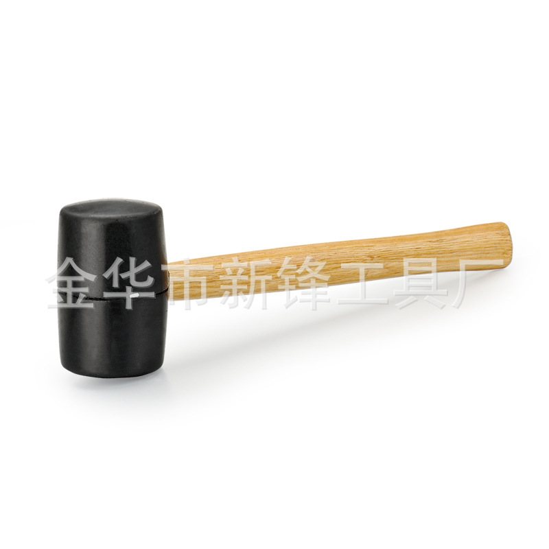 厂家供应黑色木柄橡胶锤
