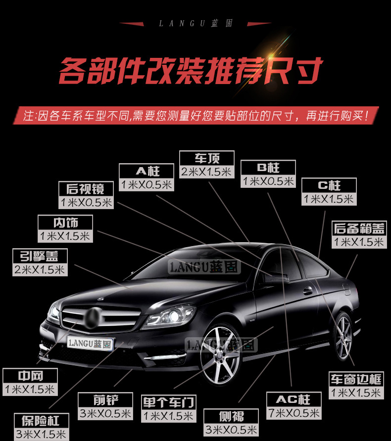 Car Color Changing Film Carbon Fiber Sticker Film Body Roof Black Car Cover Interior Central Control Network Motorcycle Ab Column