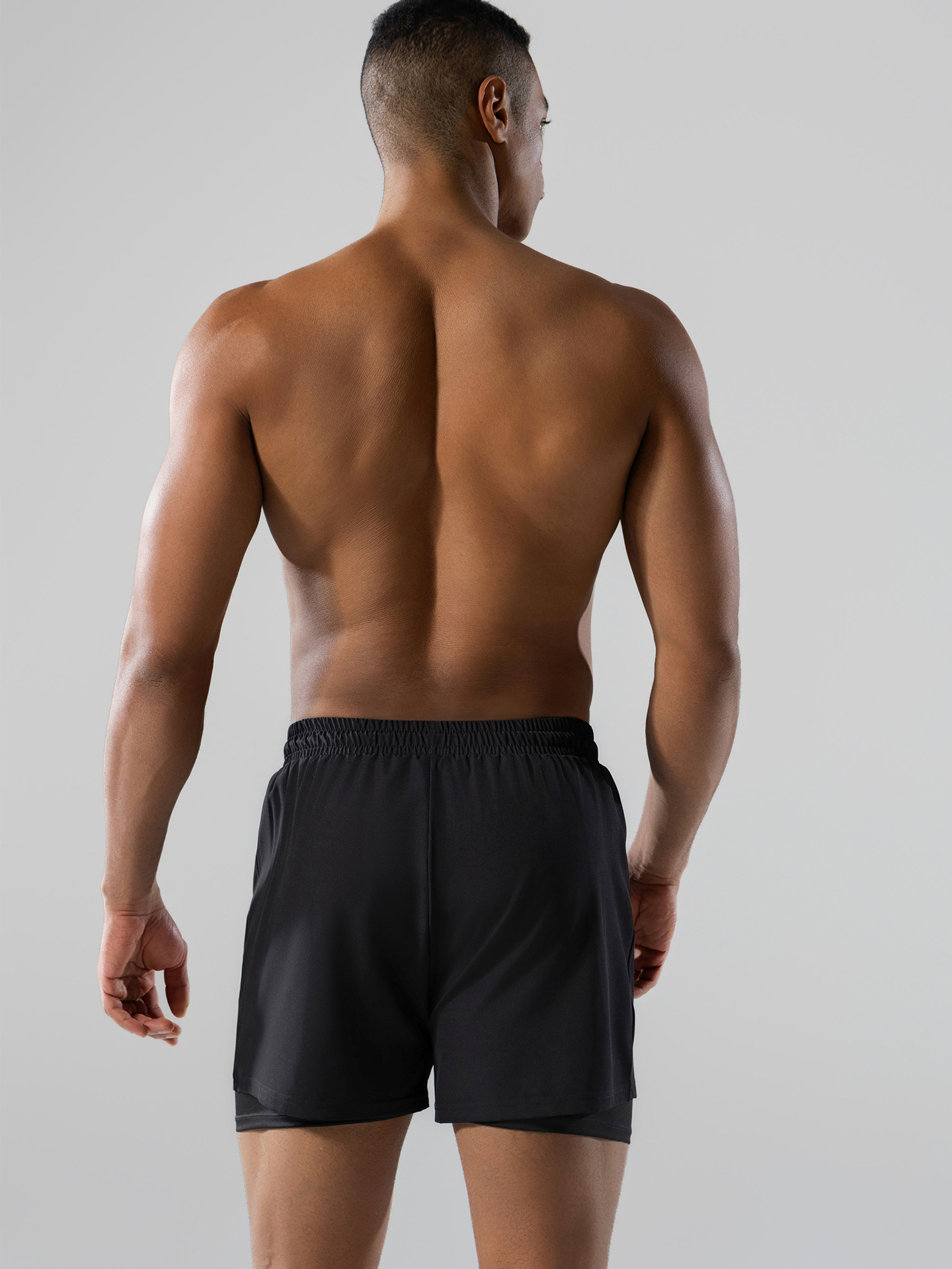 Pantalones de baño de dos capas para hombres, pantalones de surf de playa, pantalones de balneario para hombres, pantalones cortos de secado rápido, logotipo personalizado