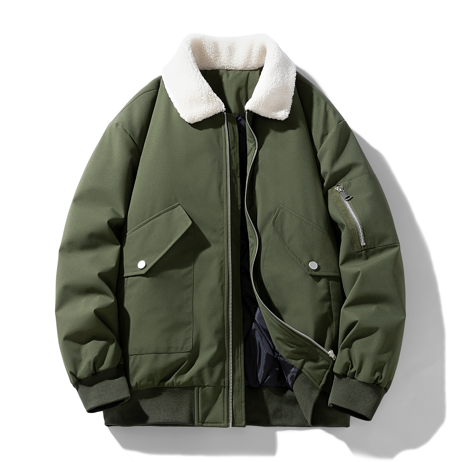 M - 8XL tamaño extra MA - 1 algodón plumón de vuelo para hombres con un aumento de peso de tamaño más grande chaqueta de béisbol casual gruesa