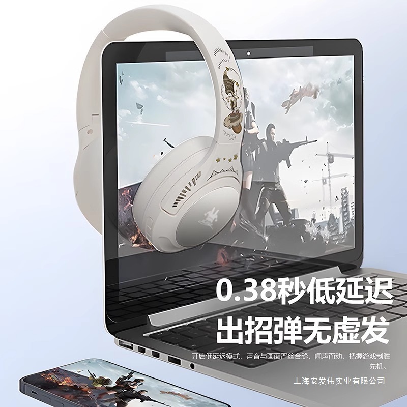 ベルリンの声アクティブノイズリダクションワイヤレスヘッドマウント Bluetooth ヘッドセット 2025 新しいゲーム遅延なし超長いバッテリー寿命|undefined