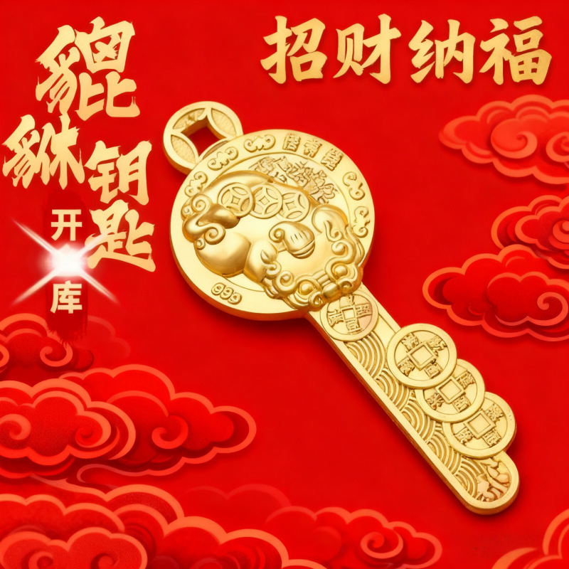 黄铜葫芦招财乌龟好运葫芦日进斗金有福算盘百福缸钥匙扣配件批发|undefined