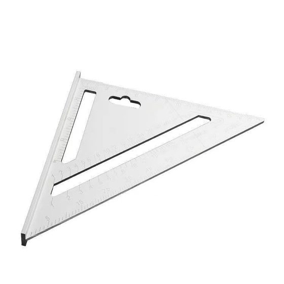 Spot stamping scale aluminum alloy triangle ruler decoration tools 90 degrees 45 degrees 7 inch thick woodworking triangle ruler