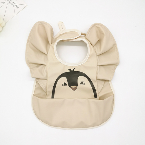 Exported to Denmark children's rice bag baby eating bib baby food supplement rice bag waterproof and anti-dirty pu bib blouse