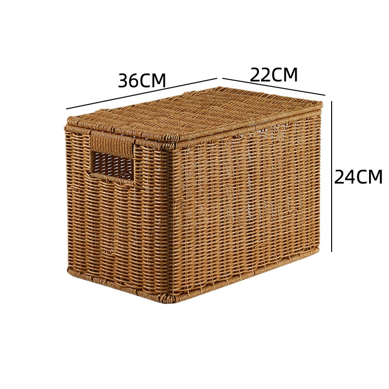 Straw Japanese storage box, woven accessory, storage system