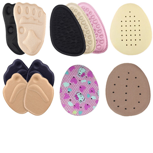 Half size pad manufacturer wholesale foot pad forefoot pad cloth front half foot pad thickened can be pasted PU rear heel insole