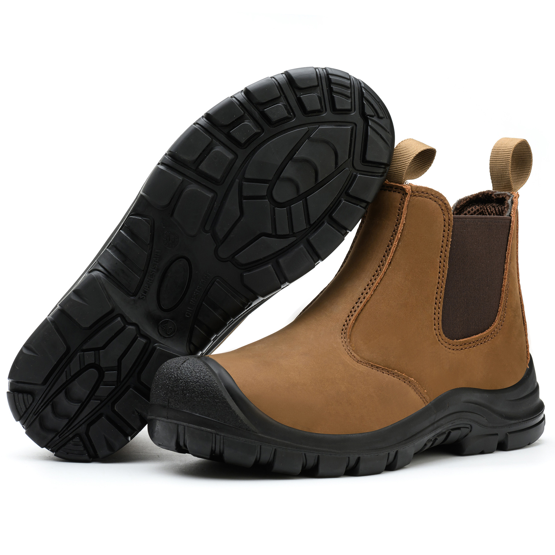 Men Special Work Shoes Men's Steel Toe Breathable Slip-On Safety Casual Fashion Work Shoes_vogvips.com