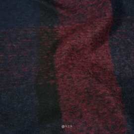 柔软 蓝色红色格子短顺毛羊驼毛布料裤子大衣设计师diy服装面料A