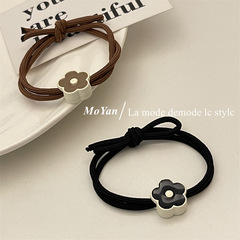 Japanese and Korean minimalist geometric knot handmade hair tie metal hair clip ponytail small elastic hair accessory cute headband