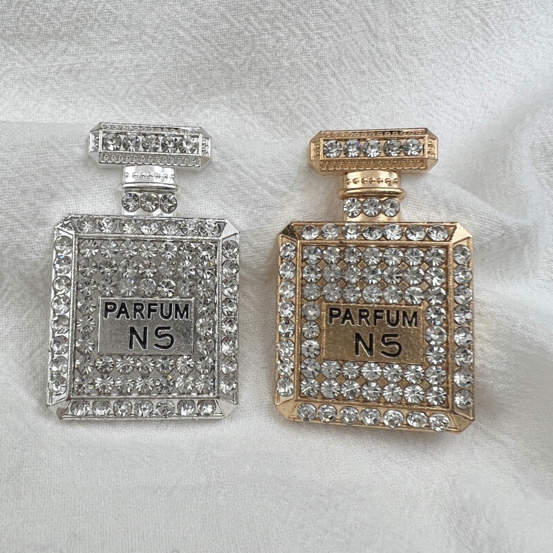 New Small Fragrant Style Oil Dripping Diamond 5-character Perfume Bottle Alloy Accessories Mobile Phone Case Car Air Outlet Beauty Material