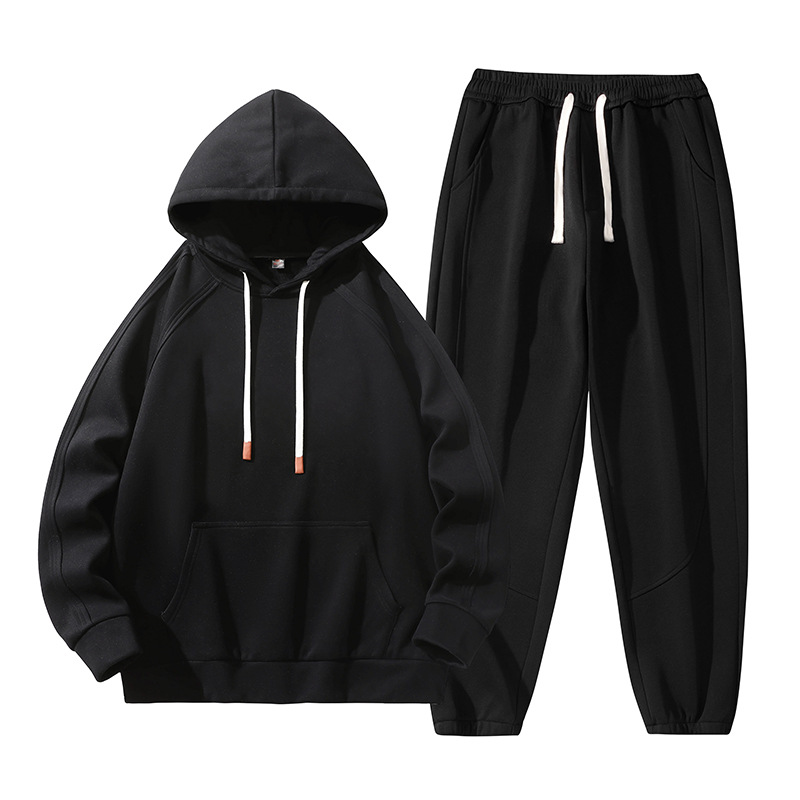 Traje de los hombres de primavera y otoño de diseño de moda traje suelto todo-fósforo suéter con capucha Pantalones deportivos casual traje de dos piezas