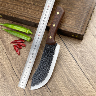 Forged Butcher's Knife, Handmade Stainless Steel Pork Butcher's Knife, Special Fish Knife for Slaughtering Pigs, Sheep and Fish