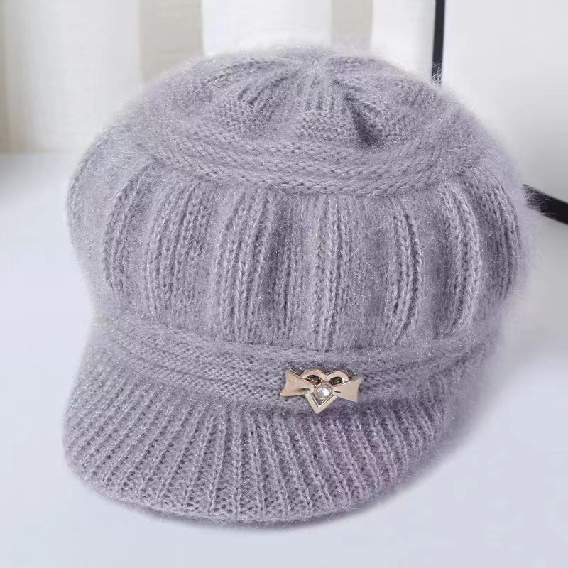 Otoño y invierno nuevos sombreros de mediana edad, sombreros de lana de punto para mujeres, sombreros de lana de terciero, sombreros de protección de orejas calientes, sombreros de abuela image 9