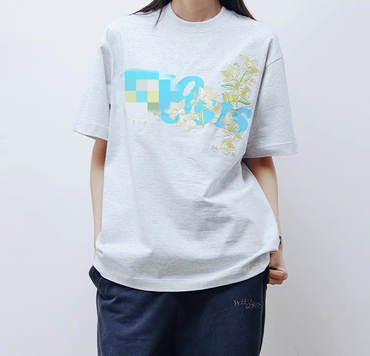 2025WHOS（名前不明）8ロゴ花柄半袖Tシャツ夏アメリカンファッションブランドカップル夏男女|undefined