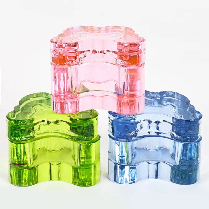 Nuevo arte de uñas de alta calidad transfronteriza con tapa engrosada mariposa taza de cristal taza de lavado de cristal taza de líquido