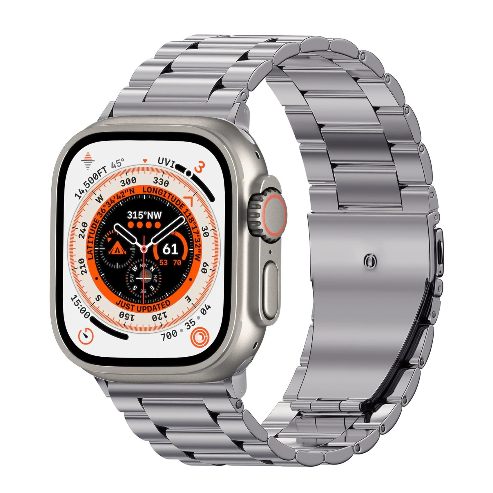 Титановый ремешок Sanzhu из титанового сплава, подходит для Apple Watch 10 / Ultra2, титановый браслет для Apple Watch