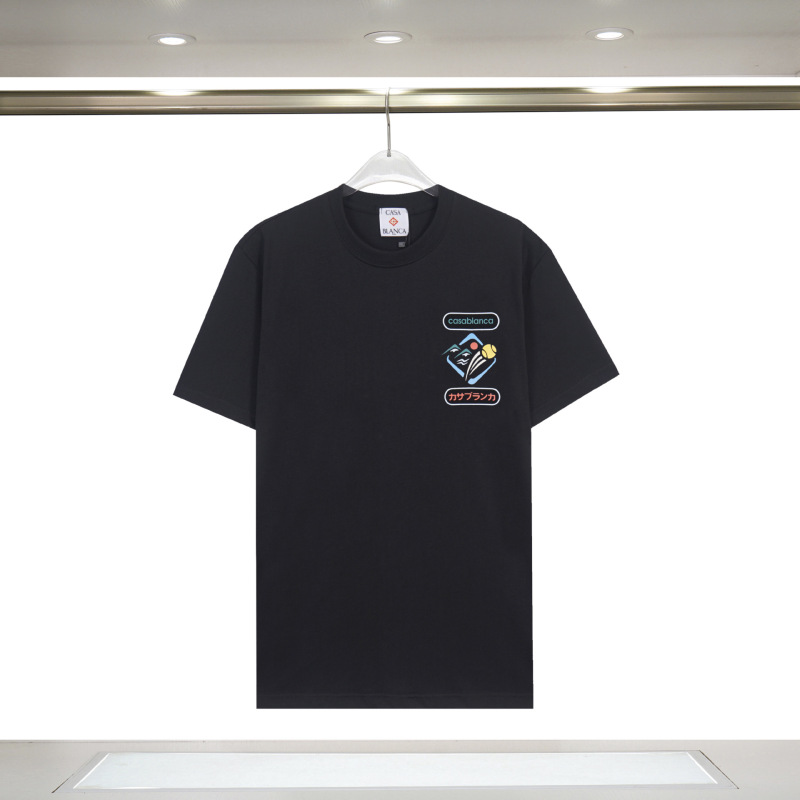 メンズ半袖 260g カサブランカ半袖 2025 春夏新作 カラープリント CASA ピュアコットン半袖|undefined