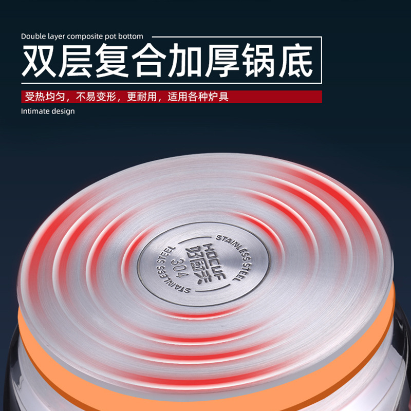 Wholesale 304 stainless steel milk pot thickened induction cooker universal multi-bottom soup pot soup pot single handle small milk pot gift