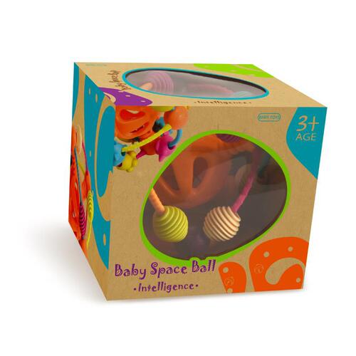 Hollow Ball Soft Rubber Colorful Bell Ball with Sound Cross-border Baby Rattles Ball Grab Ball Baby Toys