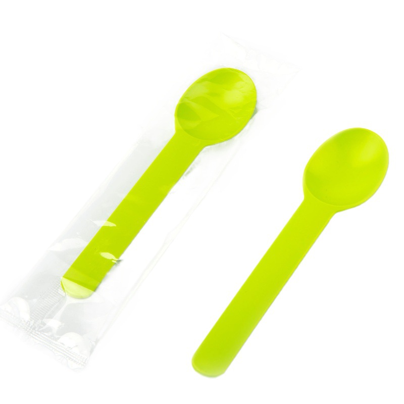 Embalaje independiente almidón de maíz cuchara de yogur cuchara de pudín protección del medio ambiente cuchara desechable cuchara de postre cuchara de helado